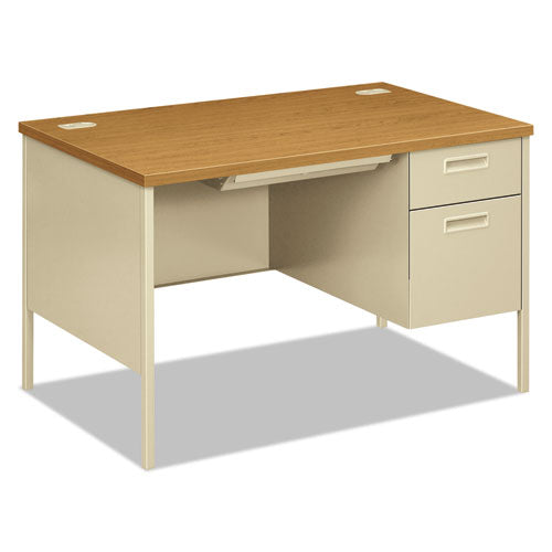 Image of HON® HP3251R.C.L Metro Classic Series Right Pedestal Desk, 48" X 30" X 29.5", Harvest/putty
