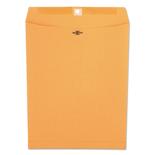 Image of Universal® UNV44907 Kraft Clasp Envelope, 32 lb Bond Weight Kraft, #97, Square Flap, Clasp/Gummed Closure, 10 x 13, Brown Kraft, 100/Box