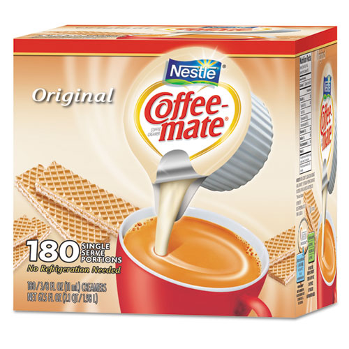 Image of Coffee mate® NES35120 Liquid Coffee Creamer, Original, 0.38 Oz Mini Cups, 180/carton