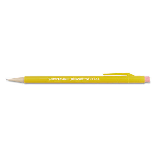 Image of Paper Mate® 3030131C Sharpwriter Mechanical Pencil, 0.7 mm, HB (#2), Black Lead, Classic Yellow Barrel, Dozen