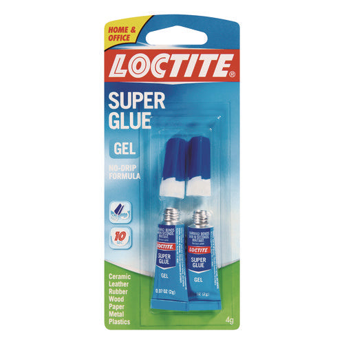 Image of Loctite® 1255800 Super Glue Gel Tubes, 0.07 Oz, Dries Clear, 2/pack