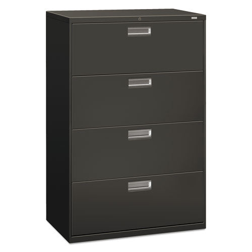 Image of HON® H684.L.S Brigade 600 Series Lateral File, 4 Legal/letter-Size File Drawers, Charcoal, 36" X 18" X 52.5"