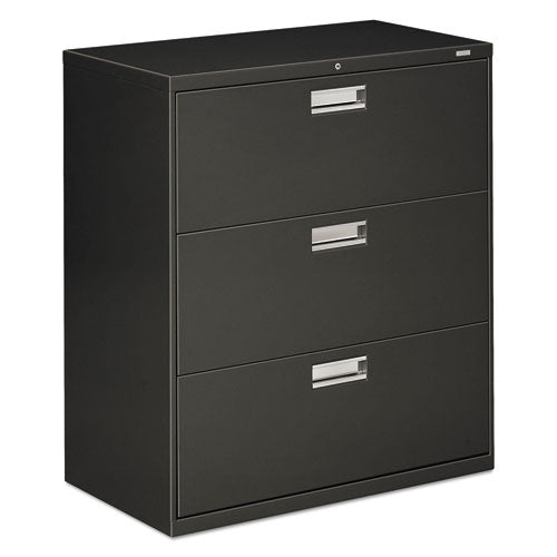 Image of HON® H683.L.S Brigade 600 Series Lateral File, 3 Legal/letter-Size File Drawers, Charcoal, 36" X 18" X 39.13"