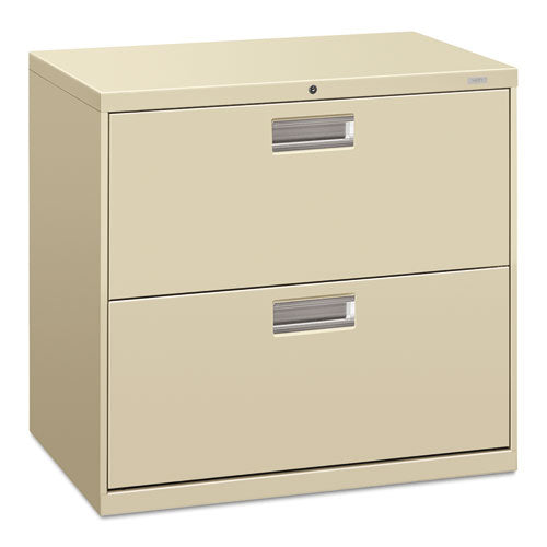 Image of HON® H672.L.L Brigade 600 Series Lateral File, 2 Legal/letter-Size File Drawers, Putty, 30" X 18" X 28"