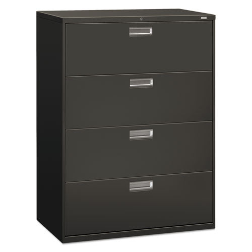 Image of HON® H694.L.S Brigade 600 Series Lateral File, 4 Legal/letter-Size File Drawers, Charcoal, 42" X 18" X 52.5"