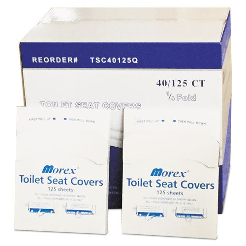 Image of GEN GENTSC40125Q Quarter-Fold Toilet Seat Covers, 14.17 x 16.73, White, 5,000/Carton