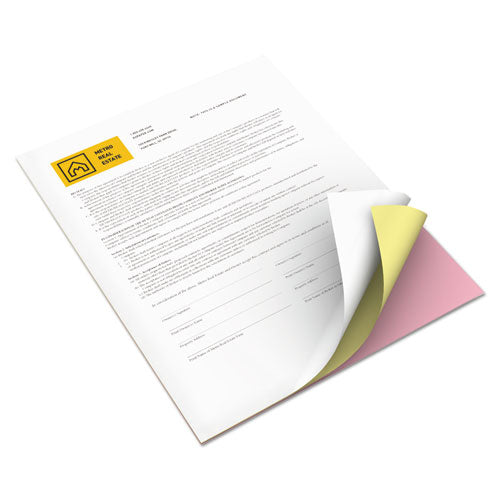 Image of xerox 3R12424 Revolution Carbonless 3-Part Paper, 8.5 x 11, Pink/Canary/White, 5,010/Carton