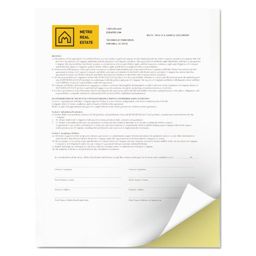 Image of xerox 3R12850 Vitality Multipurpose Carbonless 2-Part Paper, 8.5 x 11, Canary/White, 5,000/Carton