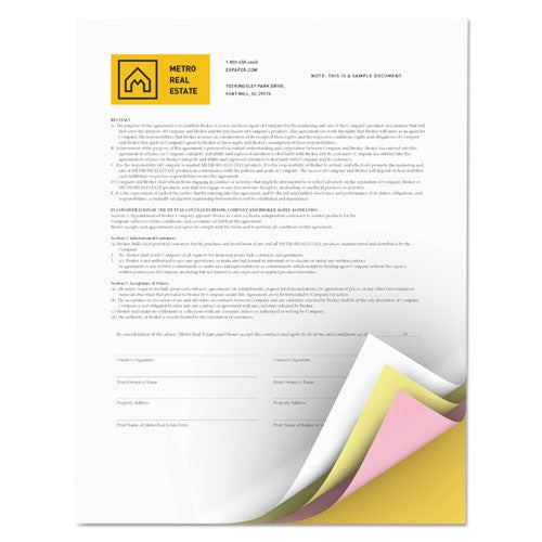 Image of xerox 3R12430 Revolution Carbonless 4-Part Paper, 8.5 x 11, White/Canary/Pink/Goldenrod, 5,000/Carton