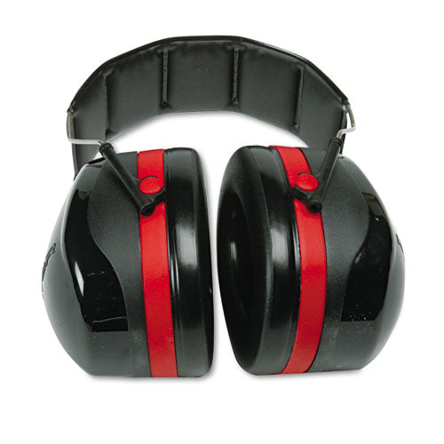 Image of 3M H10A PELTOR OPTIME 105 High Performance Earmuffs, 30 dB NRR, Black/Red
