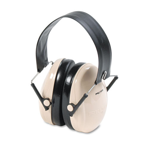 Image of 3M H6F/V PELTOR OPTIME 95 Low-Profile Folding Earmuffs, 21 dB NRR, White/Black