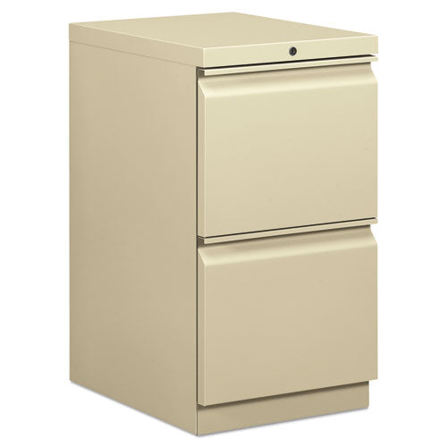 Image of HON® H33820R.L.L Brigade Mobile Pedestal, Left Or Right, 2 Letter-Size File Drawers, Putty, 15" X 19.88" X 28"