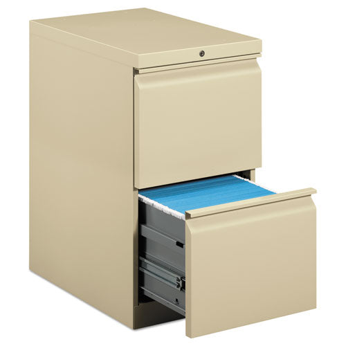Image of HON® H33823R.L.L Brigade Mobile Pedestal, Left Or Right, 2 Letter-Size File Drawers, Putty, 15" X 22.88" X 28"