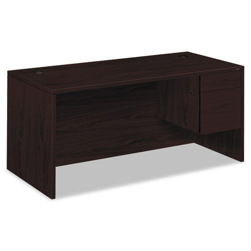 Image of HON® H10583R.NN 10500 Series "l" Workstation Right Pedestal Desk, 66" X 30" X 29.5", Mahogany
