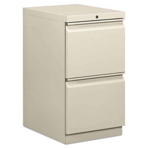 Image of HON® H33820R.L.Q Brigade Mobile Pedestal, Left Or Right, 2 Letter-Size File Drawers, Light Gray, 15" X 19.88" X 28"