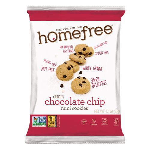 Image of Homefree® LGFMCC30 Gluten Free Chocolate Chip Mini Cookies, 1.1 Oz Pack, 30/carton