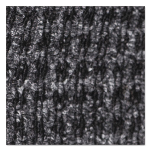 Image of Crown OX H046GY Oxford Wiper Mat, Rectangular, Charcoal Gray/Black Loop Pile Surface, 48" x 72"