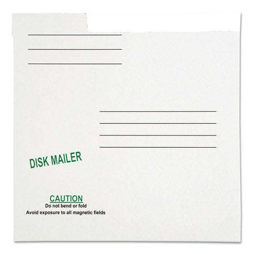 Image of Quality Park QUA64112 Redi-File Disk Pocket/Mailer for CDs/DVDs, Square Flap, Tuck-Tab Closure, 6 x 5.88, White, 10/Pack