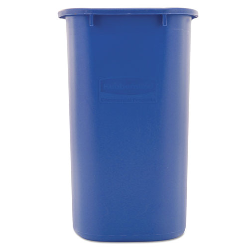 Image of Rubbermaid® Commercial FG295673BLUE Deskside Recycling Container, Medium, 28.13 qt, Plastic, Blue