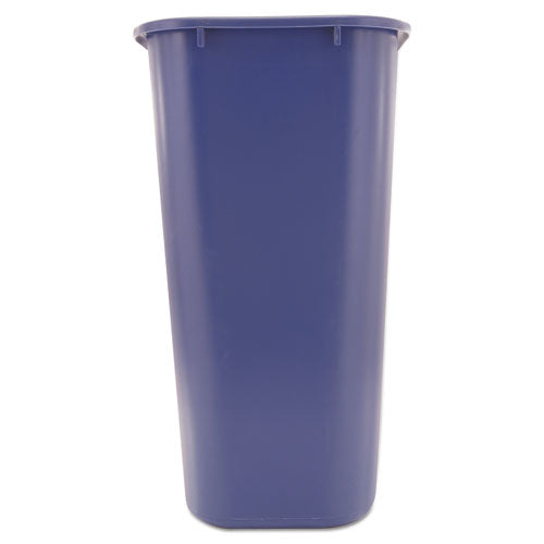 Image of Rubbermaid® Commercial FG295773BLUE Deskside Recycling Container with Symbol, Large, 41.25 qt, Plastic, Blue