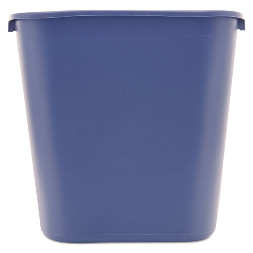 Image of Rubbermaid® Commercial FG295673BLUE Deskside Recycling Container, Medium, 28.13 qt, Plastic, Blue