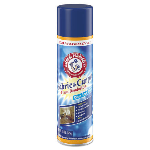 Image of Arm & Hammer 33200-00514 Fabric And Carpet Foam Deodorizer, Fresh Scent, 15 Oz Aerosol Spray
