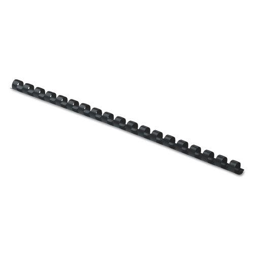Image of Fellowes® 52366 Plastic Comb Bindings for 11 x 8.5 Documents, 19 Rings, 0.25" (20-Sheet) Capacity, Black, 100/Pack