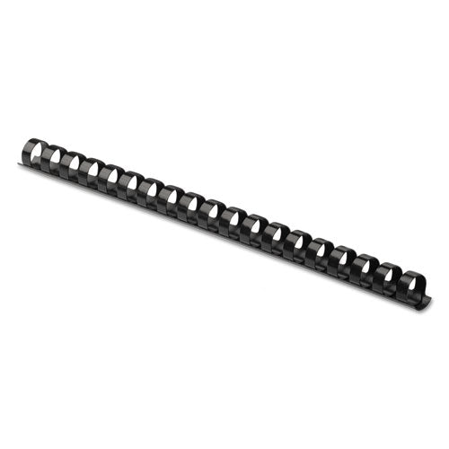 Image of Fellowes® 52327 Plastic Comb Bindings for 11 x 8.5 Documents, 19 Rings, 0.63" (120-Sheet) Capacity, Black, 100/Pack