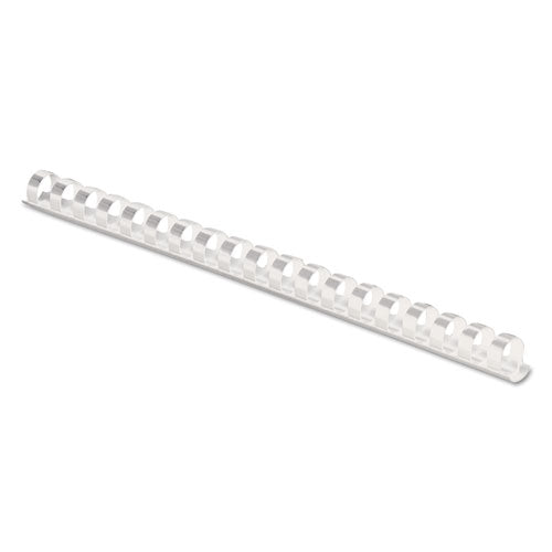 Image of Fellowes® 52372 Plastic Comb Bindings for 11 x 8.5 Documents, 19 Rings, 0.5" (90-Sheet) Capacity, White, 100/Pack