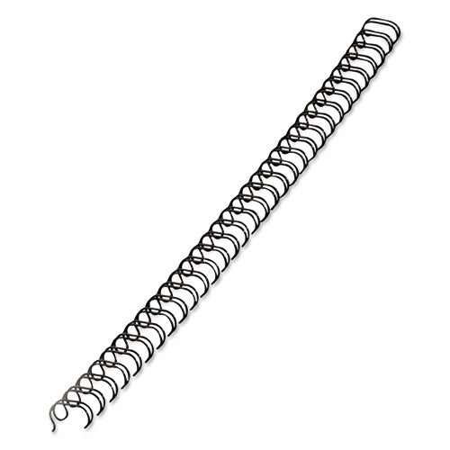 Image of Fellowes® 52539 Wire Bindings for 11 x 8.5 Documents, 32 Rings, 0.25" (35-Sheet) Capacity, Black, 25/Pack