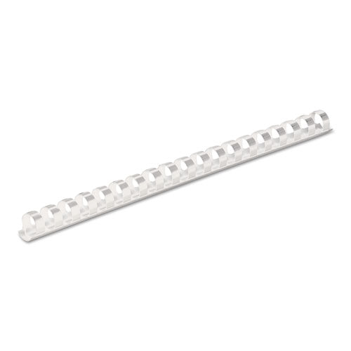 Image of Fellowes® 52371 Plastic Comb Bindings for 11 x 8.5 Documents, 19 Rings, 0.38" (55-Sheet) Capacity, White, 100/Pack