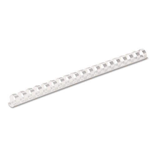 Image of Fellowes® 52372 Plastic Comb Bindings for 11 x 8.5 Documents, 19 Rings, 0.5" (90-Sheet) Capacity, White, 100/Pack
