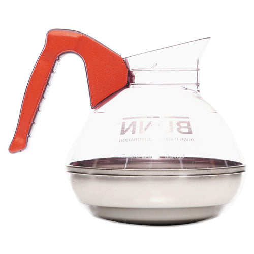 Image of BUNN® 06101.0101 Easy Pour Decanter, 64 oz, Orange Handle