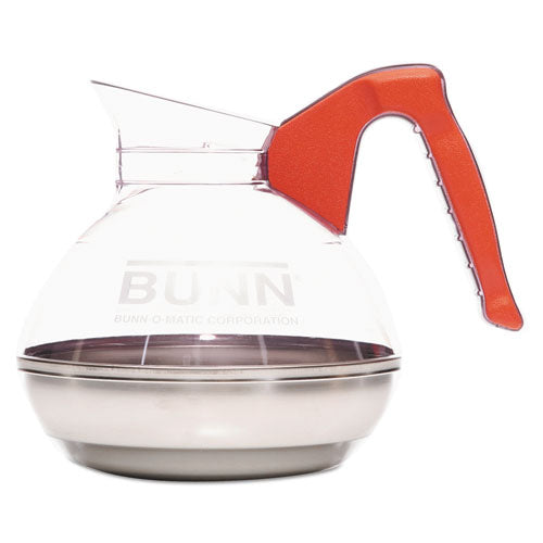 Image of BUNN® 06101.0101 Easy Pour Decanter, 64 oz, Orange Handle
