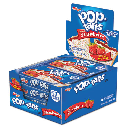Image of Kellogg's® KEL31732 Pop Tarts, Frosted Strawberry, 3.67 Oz, 2/pack, 6 Packs/box