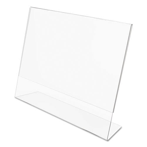 Image of deflecto® 66701 Classic Image Slanted Sign Holder, Landscaped, 11 x 8.5 Insert, Clear