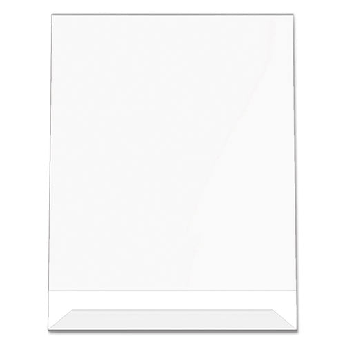 Image of deflecto® 69701 Classic Image Slanted Sign Holder, Portrait, 8.5 x 11 Insert, Clear