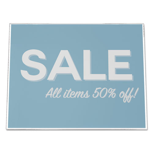 Image of deflecto® 66701 Classic Image Slanted Sign Holder, Landscaped, 11 x 8.5 Insert, Clear
