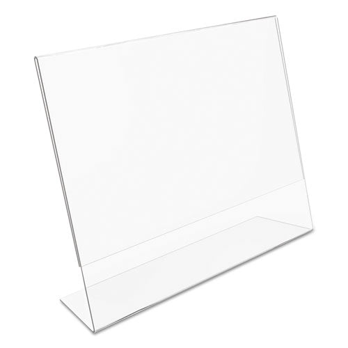 Image of deflecto® 66701 Classic Image Slanted Sign Holder, Landscaped, 11 x 8.5 Insert, Clear