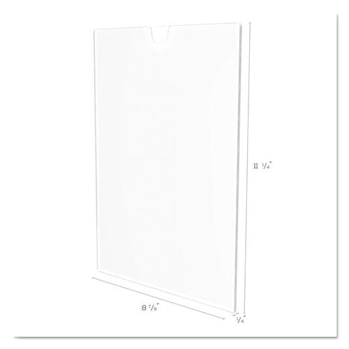 Image of deflecto® DEF588601 Superior Image Cubicle Sign Holder, 8.5 x 11 Insert, Clear