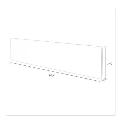 Image of deflecto® DEF587501 Superior Image Cubicle Nameplate Sign Holder, 8.5 x 2 Insert, Clear