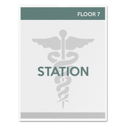 Image of deflecto® DEF588601 Superior Image Cubicle Sign Holder, 8.5 x 11 Insert, Clear