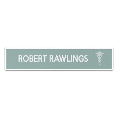 Image of deflecto® DEF587501 Superior Image Cubicle Nameplate Sign Holder, 8.5 x 2 Insert, Clear