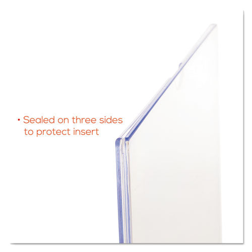Image of deflecto® DEF588601 Superior Image Cubicle Sign Holder, 8.5 x 11 Insert, Clear