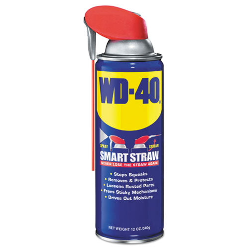 Image of WD-40® 490057 Smart Straw Spray Lubricant, 12 Oz Aerosol Can, 12/carton