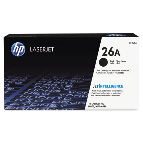 Image of HP CF226A HP 26a, (cf226a) Black Original Laserjet Toner Cartridge