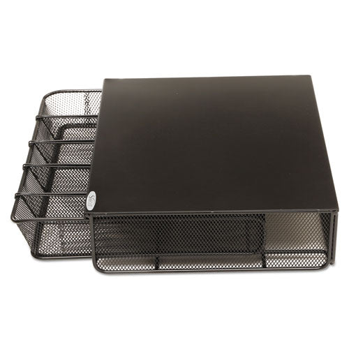 Image of Safco® 3274BL Onyx One Drawer Hospitality Organizer, 5 Compartments, 12.5 x 11.25 x 3.25, Black