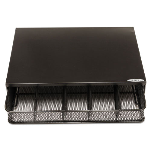 Image of Safco® 3274BL Onyx One Drawer Hospitality Organizer, 5 Compartments, 12.5 x 11.25 x 3.25, Black