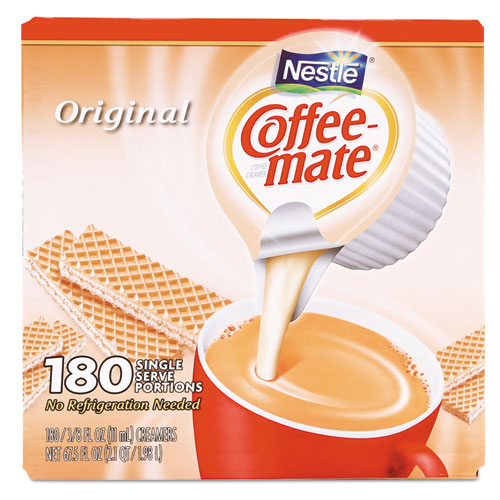 Image of Coffee mate® NES35120 Liquid Coffee Creamer, Original, 0.38 Oz Mini Cups, 180/carton