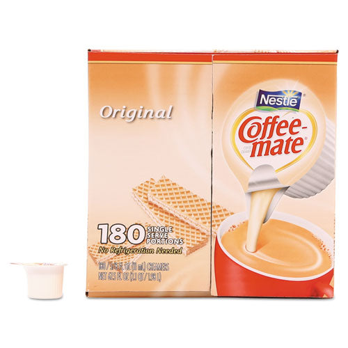 Image of Coffee mate® NES35120 Liquid Coffee Creamer, Original, 0.38 Oz Mini Cups, 180/carton